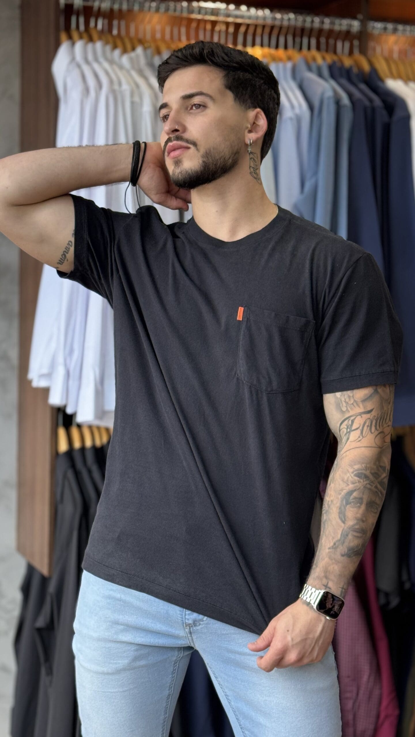 IMG_6320 T-SHIRT WASHED POCKET SPOT MC - Imagem 1