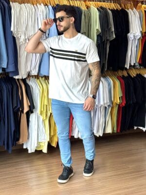 T-SHIRT LISTRADO PRANCHÃO MC - Imagem 2