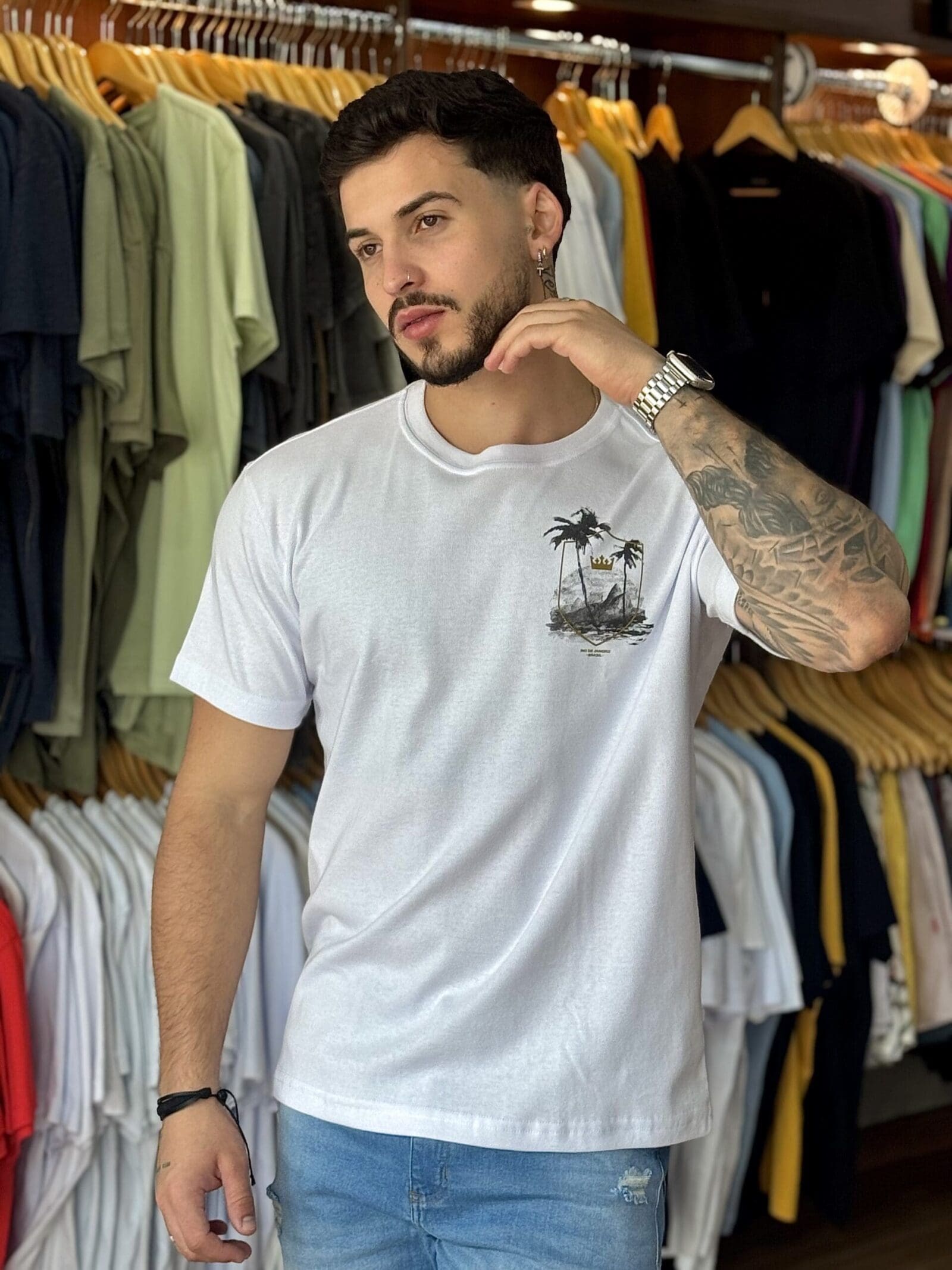 BIG SHIRT COQUEIROS AQUARELA