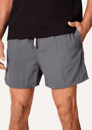 SHORT DE PRAIA TEXTURADO SUMMER AZUL IRON