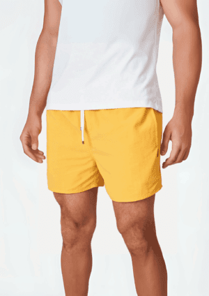 SHORT DE PRAIA TEXTURADO SUMMER AMARELO SOL