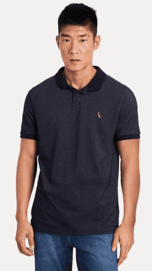 POLO PIQUET BLUE PRETO