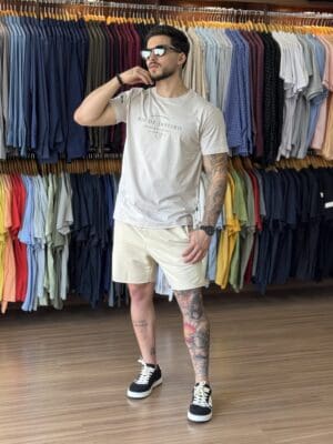 CAMISETA PIMA SLIN TO BE CARIOCA CINZA CONCRETO - Imagem 2