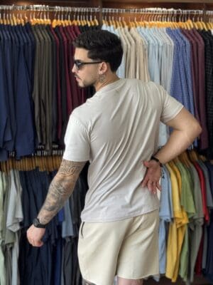 CAMISETA PIMA SLIN TO BE CARIOCA CINZA CONCRETO - Imagem 3