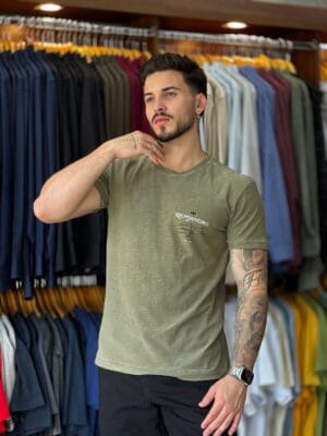 T-SHIRT ROUGH RIO MC - VERDE LEAF OSKLEN