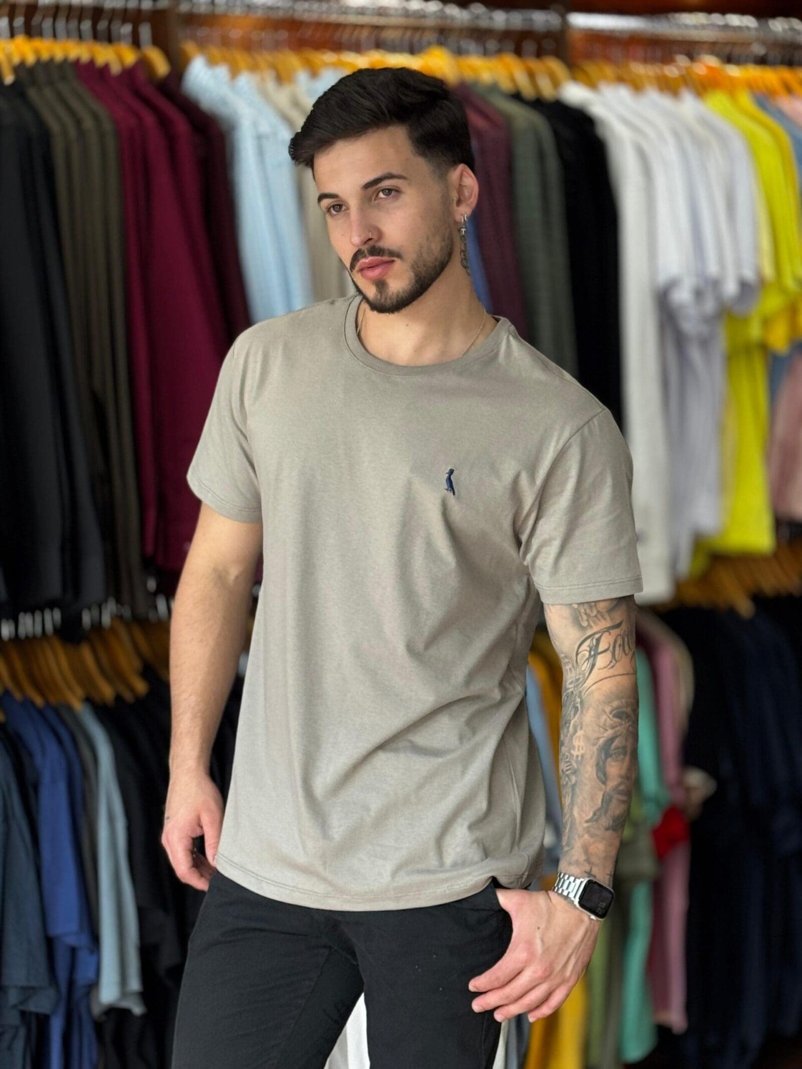 CAMISETA CARECA CINZA LUA