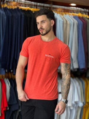 T-SHIRT ROUGH RIO MC - LARANJA