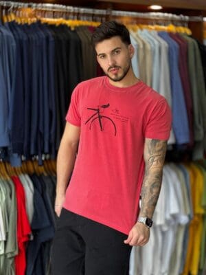 T-SHIRT STONE BIKE SINGLE MC-VERMELHO
