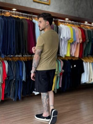 T-SHIRT STONE TRIDENT CLASSICO-MARROM CEDRO - Imagem 2