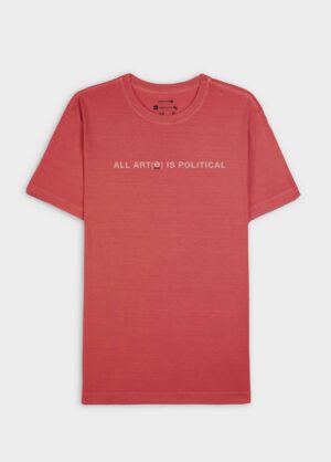 T-SHIRT STONE TODA ARTE É POLITICA MC - VERMELHO